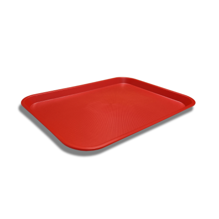 BANDEJA PLASTICA RECTANGULAR ROJA PARA SERVIR 3120610