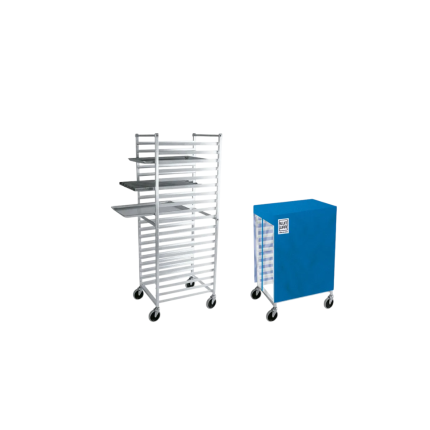 CARRO BANDEJERO DE ALUMINIO PARA PANADERIA 10 BANDEJAS 100 KG 6303