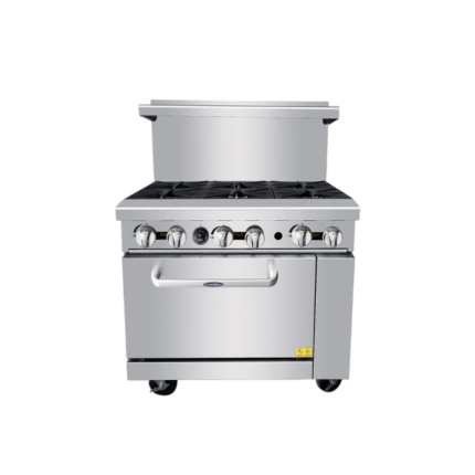 COCINA DE 6 HORNILLAS CON HORNO AGR-6B-NG