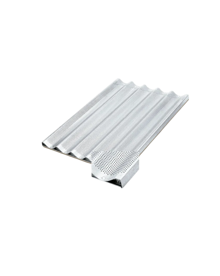 BANDEJA DE ALUMINIO PANADERA ACANALADA PERFORADA 1829